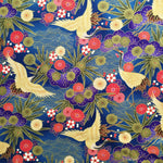 Japanese Cranes fabric (blue)