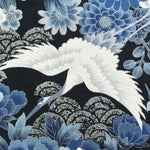 Japanese crane fabric (blue/silver)
