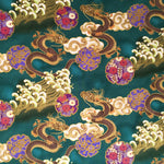 Dragons fabric (teal green)
