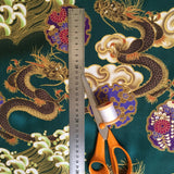 Dragons fabric (teal green)
