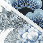 Japanese crane fabric (blue/silver)