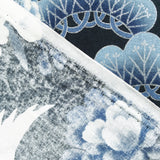 Japanese crane fabric (blue/silver)