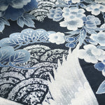 Japanese crane fabric (blue/silver)