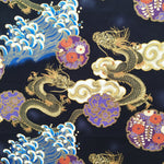 Dragons fabric (black)