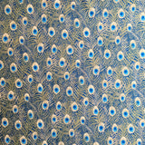 Peacock feather fabric (blue/grey)