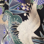 Japanese Cranes fabric (grey)