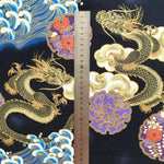 Dragons fabric (black)