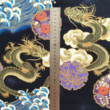 Dragons fabric (black)