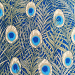 Peacock feather fabric (blue/grey)