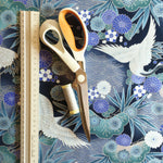 Japanese Cranes fabric (grey)