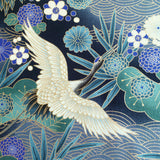 Japanese Cranes fabric (grey)