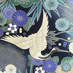 Japanese Cranes fabric (grey)