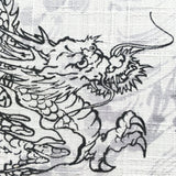 Dragons fabric (grey/white)