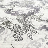 Dragons fabric (grey/white)