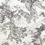 Dragons fabric (grey/white)