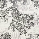 Dragons fabric (grey/white)