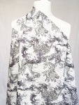 Dragons fabric (grey/white)