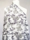 Dragons fabric (grey/white)