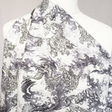 Dragons fabric (grey/white)