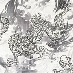 Dragons fabric (grey/white)