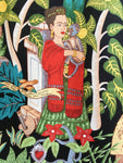 Frida's Garden fabric (black)