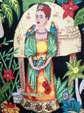 Frida's Garden fabric (black)