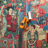 Frida's Garden fabric (terracotta)