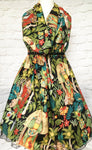Frida's Garden fabric (black)