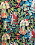 Frida's Garden fabric (black)