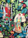 Frida's Garden fabric (black)