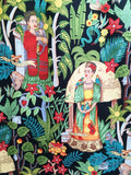 Frida's Garden fabric (black)