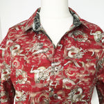 Dragons fabric (small print) (red)