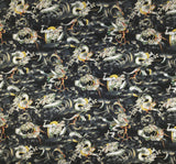 Dragons fabric (small print) (black)
