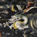 Dragons fabric (small print) (black)
