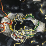 Dragons fabric (small print) (black)