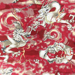 Dragons fabric (small print) (red)