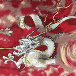Dragons fabric (small print) (red)