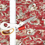 Dragons fabric (small print) (red)