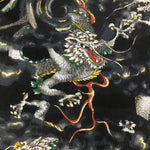 Dragons fabric (small print) (black)