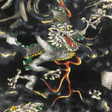 Dragons fabric (small print) (black)