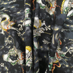 Dragons fabric (small print) (black)