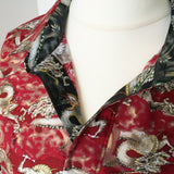 Dragons fabric (small print) (black)