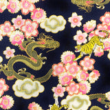 Tigers and Dragons fabric (black)