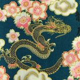 Tigers and Dragons fabric (teal)