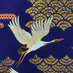 Art Deco Cranes fabric (blue)