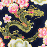 Tigers and Dragons fabric (black)