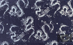 Dragons fabric (blue/silver)