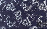 Dragons fabric (blue/silver)