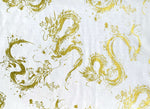 Dragons fabric (ivory/gold)