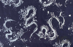 Dragons fabric (blue/silver)